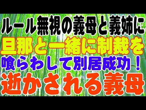 【スカッとする話】ルール無視の義母と義姉に、旦那と一緒に制裁を喰らわして、別居成功！