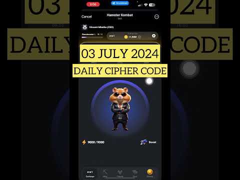 Hamster Kombat Daily Cipher Morse Code: 03 July 2024 #hamsterkombat #crypto