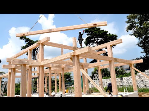 process of Korean engineers making buildings and building materials