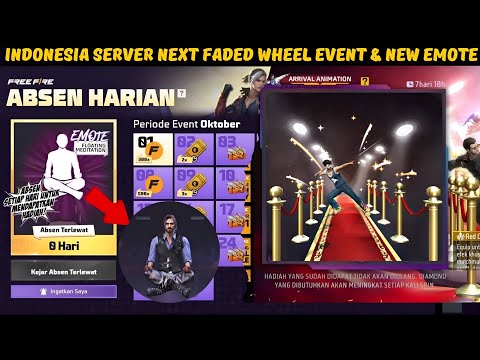 Indonesia Server New Faded Wheel Event & New Emote Review 🔥 ff Indonesia server new events today