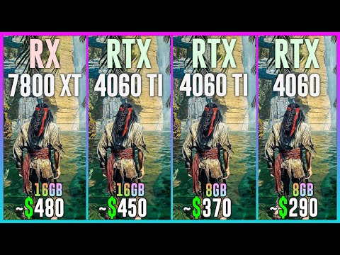 RX 7800 XT vs RTX 4060 TI 16GB vs RTX 4060 TI vs RTX 4060 - Test in 25 Games