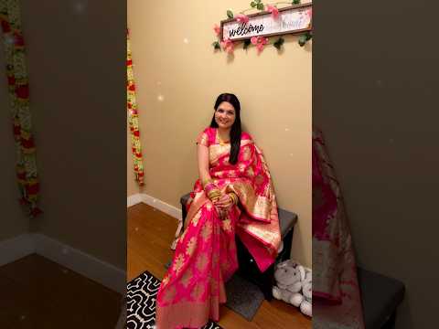 Karwachauth Look! #karwachauthoutfits #karwachauthlook #saree #banarsisaree #pinksaree #karwachauth