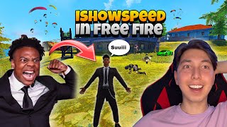 ISHOWSPEED IN FREE FIRE 🍷🗿 - is he pro Player ⁉️ - Mehdix Free Fire