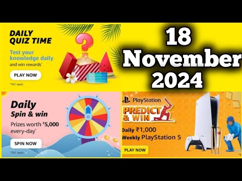 Amazon Funzone Coins Quiz Answers Today I Amazon Quiz Today | Amazon's Quiz Answers Today