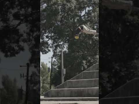 Massive extreme pogo frontflip down Atlanta 5 block legendary skate spot. Henry cabelus xpogo