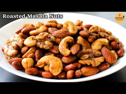 Roasted Masala Nuts Recipe | मसाला नट्स | Spiced Nuts Recipe | Healthy Snack Recipe | Masala Nuts