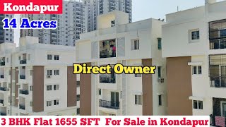 Kondapur Hyderabad Apartments | 3 BHK Flat 1655 SFT For Sale in Kondapur | #kondapur #manikonda