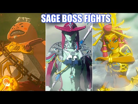 Zelda Tears of the Kingdom - All Sage Bosses (Temple Boss Fights)