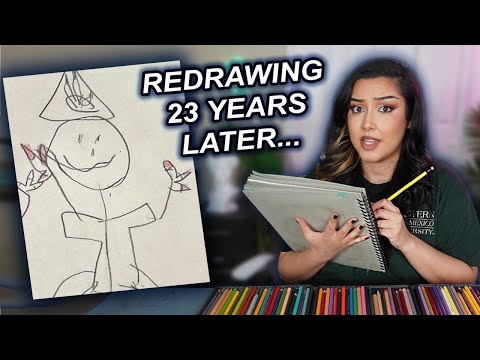 I Redrew My FIRST Drawing 23 Years Later *see my progress*