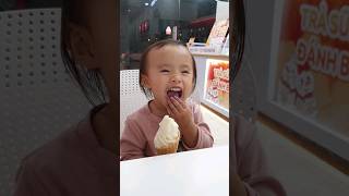 Baby love #familytime #babyplaytime #cute #babyeatingfood #babyeating #icecream #babysmile #jummy