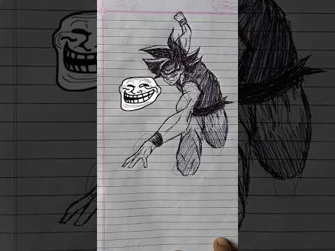 Goku ☠️ Speed Drawing StickMan #shorts #trending #sketch #drawing #goku #dbz #dragonball #animeart #