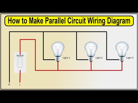 How to make Parallel Circuit Wiring Diagram | 1 switch to 3 light connection