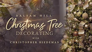 Christmas Decorate With Me! Balsam Hill Silverado Slim Christmas Tree , Ornaments, Ribbon, & Topper