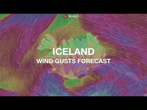 ⚠️ ICELAND: Strong/severe winds across SSE parts, wind gusts up to 102 km/h