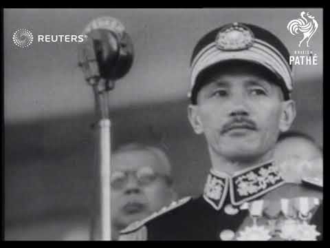 Generalissimo Chiang Kai-Shek and Madame Chiang Kai-Shek attend the 25th anniversary celeb...(1936)