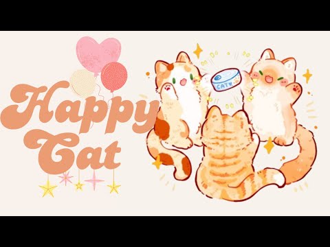 Happy Cat Lofi ✨1 Hour Cafe Song 🥞 Stream cafe 🍓cute & relaxing music☀️  Make Your Day Better