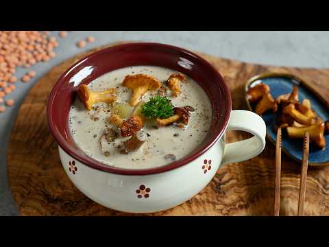 This chanterelle lentil soup is like medicine for my stomach