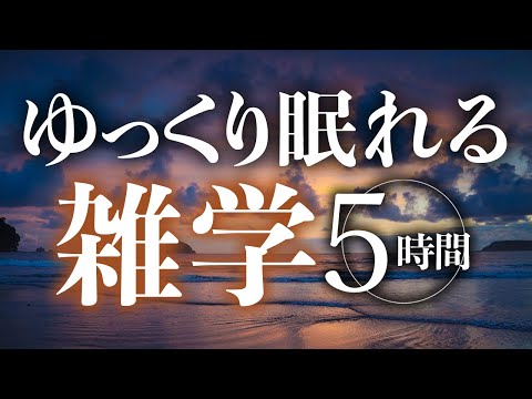 【睡眠導入】ゆっくり眠れる雑学5時間【合成音声】