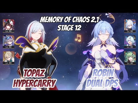 Topaz Hypercarry & Robin x Jingliu Team Memory of Chaos Stage 12 (3 Stars) | Honkai Star Rail