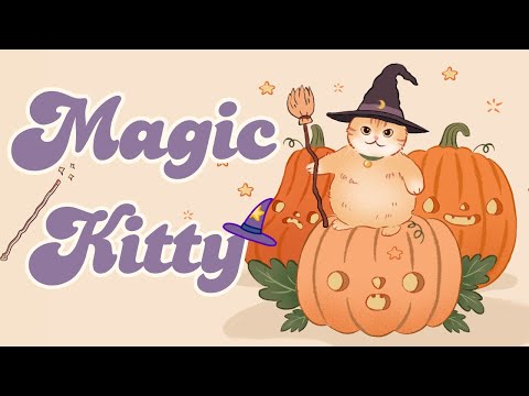 Halloween Kitty Magic Lofi 🪄🔮1 Hr Song🌟 lofi chill【Cute lofi music mix】🎶study/aesthetic/chill 🎃👻