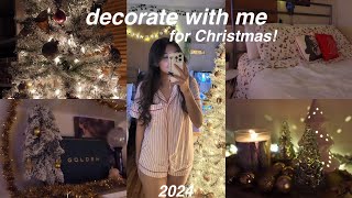 DECORATING MY ROOM FOR CHRISTMAS 2024! | decor shopping, decorating & room tour