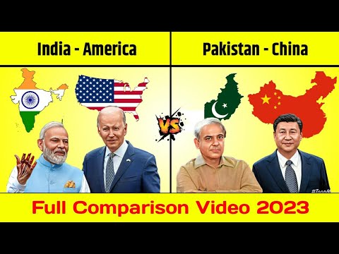 India & America Vs Pakistan & China | India Vs Pakistan Comparison | America Vs China | Comparison