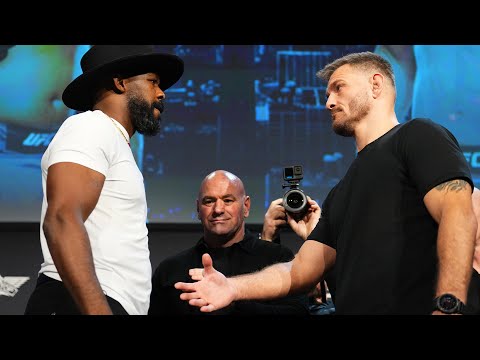 Jon Jones Denies Stipe MIocic's Handshake At UFC 309 Press Conference | MMA Fighting