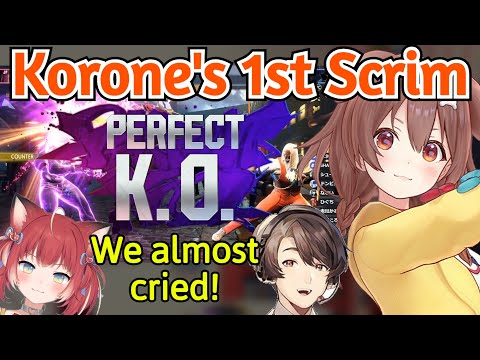 Korone's Teammates Almost Cried After Watching Korone's 1st Scrim for the SF6 Tournament [Hololive]