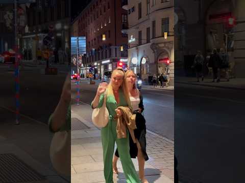 Swedish girls at night #sweden #nightlife #shorts #viral #shortsfeed #stockholm #night #party #2024