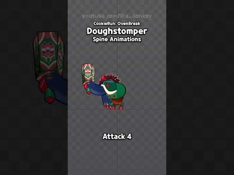 [CookieRun: OvenBreak] Doughstomper Spine Animations #cookierun #cookierunovenbreak #spine2d #shorts