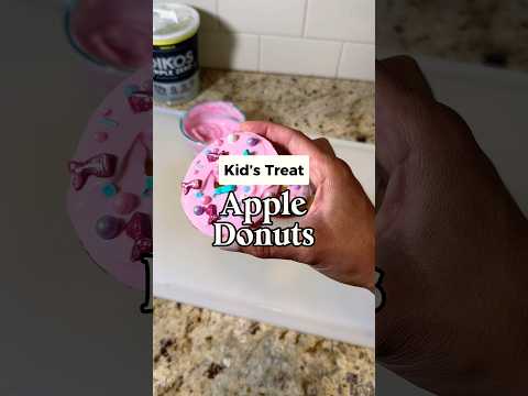 How To Make An Apple Donut For A Healthy Kid’s Treats 🍎 60 Days of Summer - Day 47 #shorts #snacks