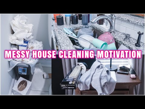 MESSY HOUSE CLEANING MOTIVATION | REAL LIFE MESS | COMPLETE DISASTER CLEAN WITH ME