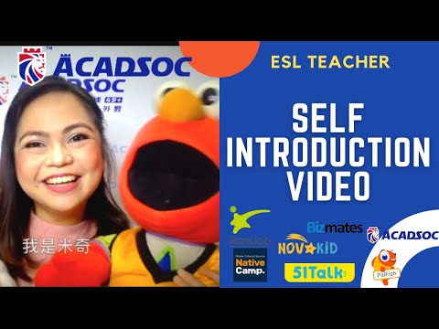 Sample Self-Introduction Video - ACADSOC | Profile Video