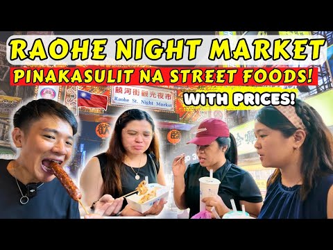 TAIWAN 2024: The BEST NIGHT MARKET in TAIWAN🇹🇼 RAOHE Night Market Food Trip (PRICES INCLUDED) 😍