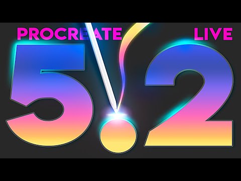 PROCREATE 5.2 LIVE first look & painting