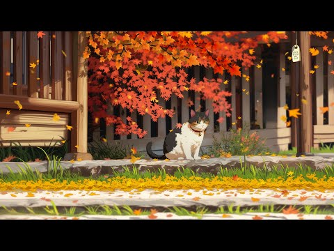 Lofi With My Cat || Autumn Leaves 🍁 lofi mix chill ~ fall lofi 🎧 Deep Focus Work/Study Concentration