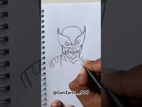 Drawing Wolverine easy #wolverine #stickman #deadpoolvswolverine #deadpool3 #comic #mangaart #anime