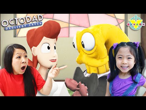 Life as an Octopus!! Let's Play Octodad with Emma and Mommy!!