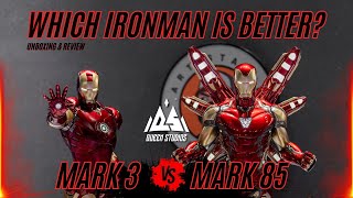 1:2 scale Ironman Mark 3 & Mark 85 [Double Unboxing & Review] | Queen Studios Collectibles