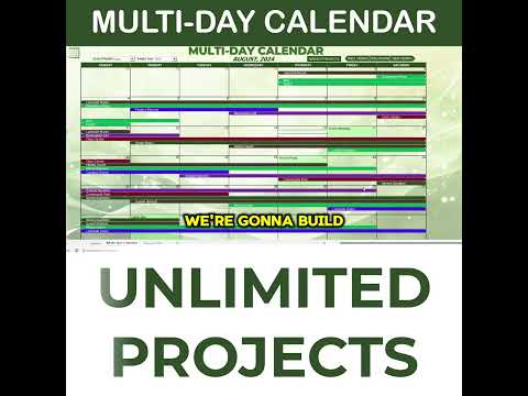 Turn Excel Into The Ultimate Multi-Day Calendar