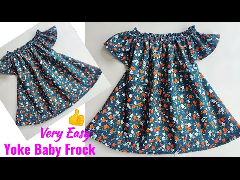 Very Easy Yoke Baby Frock cutting and stitching | Baby Frock cutting and stitching