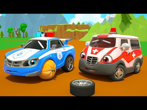 Police Officer Song 👮‍♂️🚓🚨 - Police Car tire Change - Baby Nursery Rhymes & Kids Songs