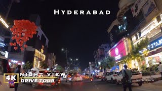 Himayatnagar night view 4k drive Tour | Hyderabad