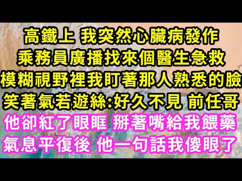 高鐵上 我突然心臟病發作,乘務員廣播找來個醫生急救,模糊視野裡我盯著那人熟悉的臉,笑著氣若遊絲:好久不見 前任哥!他卻紅了眼眶 掰著嘴給我餵藥,氣息平復 他一句話我傻眼了#甜寵#灰姑娘#霸道總裁#愛情