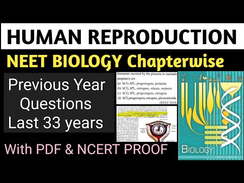 Human Reproduction NEET Previous Year Questions With PDF & NCERT PROOF | Neet pyqs #BiologySakha