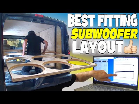 BETTER Subwoofer Layout + Test Fitting BAFFLE in the BASS VAN!!! Series Tuned 6th Order Bandpass Box