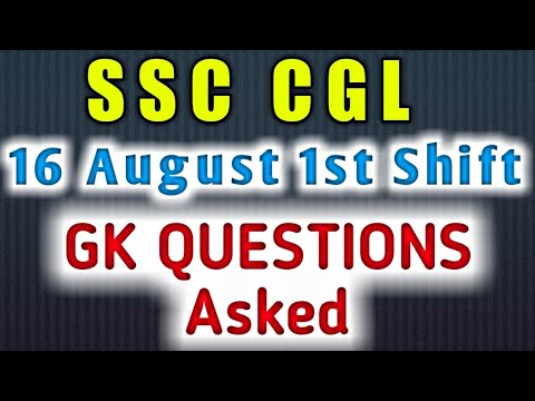 SSC CGL 16 August 1st  Shift GK Questions | #ssccglanalysis #ssccglgkques #ssc16august1shift