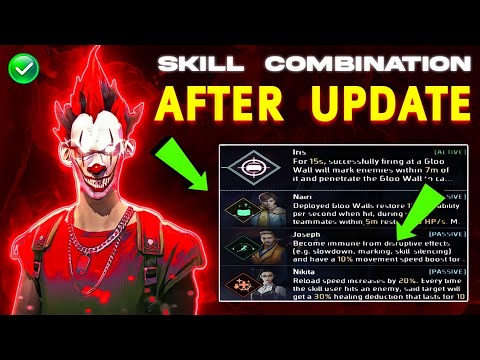 After update skill combination | Best character combination in Free fire | CS Character Combination