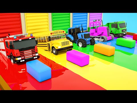 Baby Shark + Wheels On the Bus song - Learn colors Magic Cubes - Baby Nursery Rhymes & Kids Songs