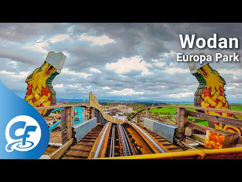 Wodan Timbur Coaster front seat on-ride 5K POV @60fps Europa Park